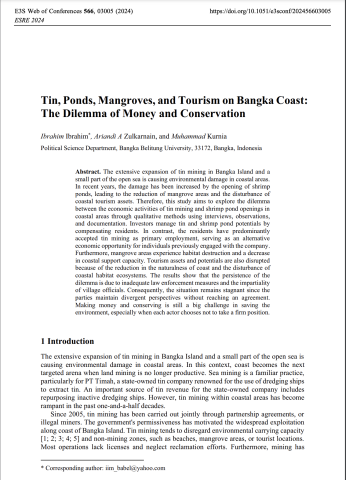 Tin, Ponds, Mangroves, and Tourism on Bangka Coast: The Dilemma of Money and Conservation 2026-03-31 at 10.38.50 AM